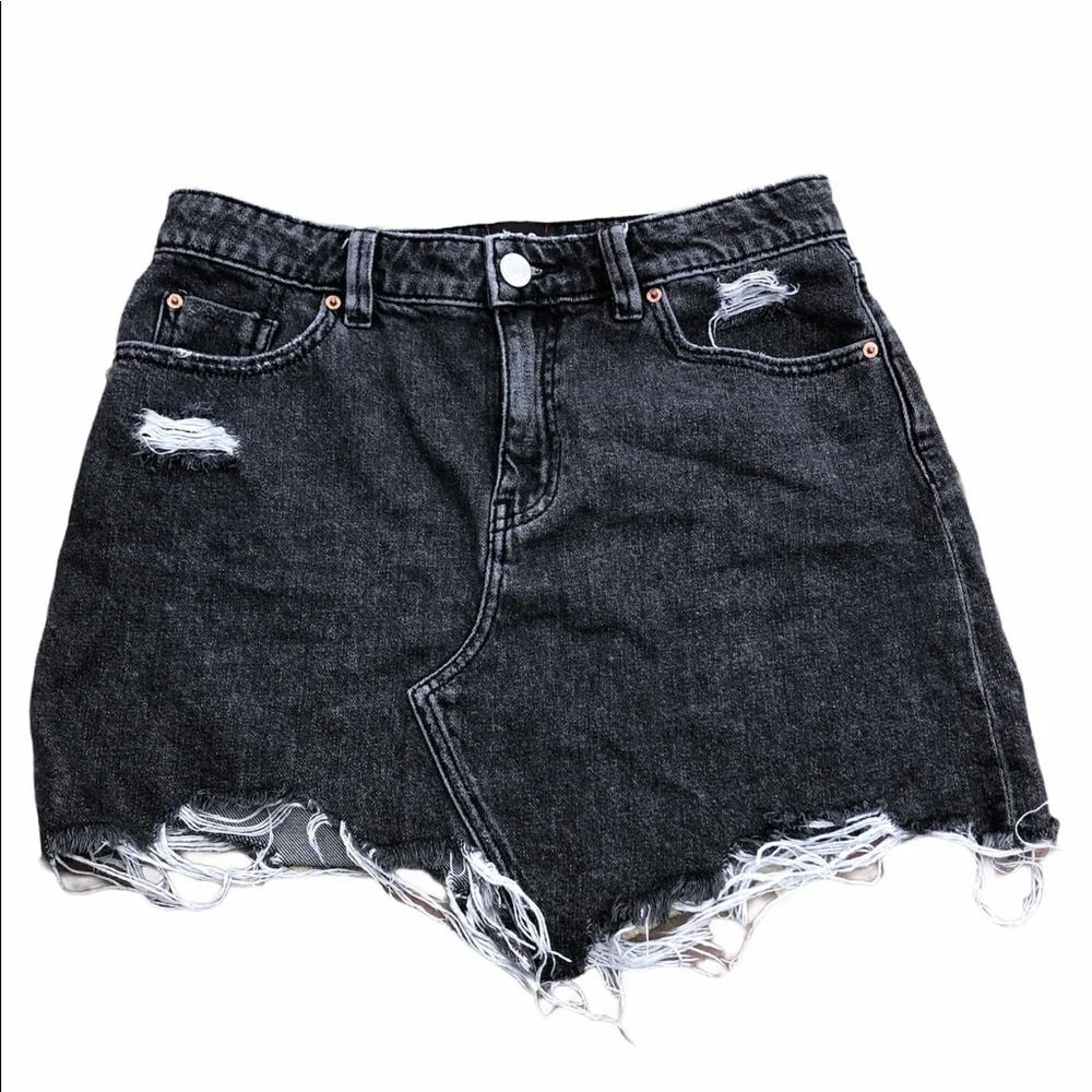 BDG Urban Outfitters black distressed jean skirt - Picture 4 of 8